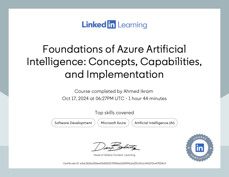 Foundations of Azure AI